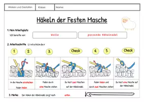 Vorschau - Arbeitsblätter - Häkeln der Festen Masche - Rechts- und Linkshänder - Seite 3
