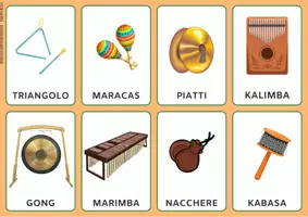 anteprima - Flashcard - Flashcards: strumenti idiofoni - Pagina di copertina