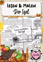 Vorschau - Arbeitsblätter - Lesen und Malen: Der Igel - Deckblatt