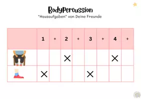 Vorschau - Arbeitsblätter - Bodypercussion & Schlagzeug Rhythmus zu "Hausaufgaben" von Deine Freunde - Seite 2