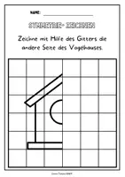 Vorschau - Arbeitsblätter - Symmetrie Zeichnen Herbst Edition - Seite 1