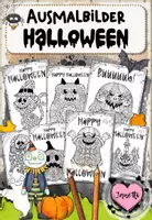Vorschau - Mal- und Bastelvorlagen - Ausmalbilder / Mandalas: Halloween - Deckblatt
