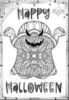 Vorschau - Mal- und Bastelvorlagen - Ausmalbilder / Mandalas: Halloween - Seite 1