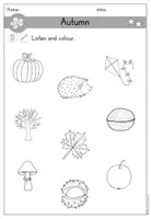 Vorschau - Arbeitsblätter - Autumn Fall Herbst Arbeitsblatt differenziert - Englisch - Seite 3