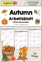 Vorschau - Arbeitsblätter - Autumn Fall Herbst Arbeitsblatt differenziert - Englisch - Deckblatt