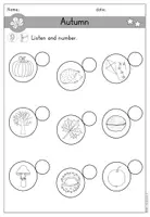 Vorschau - Arbeitsblätter - Autumn Fall Herbst Arbeitsblatt differenziert - Englisch - Seite 3