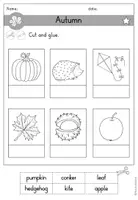 Vorschau - Arbeitsblätter - Autumn Fall Herbst Arbeitsblatt differenziert - Englisch - Seite 2