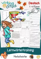 Vorschau - Arbeitsblätter - Herbst | Lernwörter | Rechtschreibung - Deckblatt
