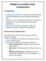 Aperçu - Feuilles d'exercices - Rédiger un compte rendu d'événement - Page de couverture