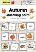 Vorschau - Spiele - Autumn Fall Herbst Merkspiel matching pairs - Englisch - Deckblatt