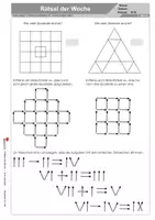 Vorschau - Arbeitsblätter - 52 Rätsel der Woche Klasse 9-10 | Sudoku, Knobelaufgaben, Logikrätsel, Wabenrätsel, Mathematik | Sekundarstufe I Klasse 9-10 Lösungen - Seite 2
