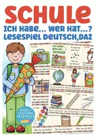 Vorschau - Stationenlernen - Ich habe ... Wer hat ...? Schule und Schulsachen Spiel - Deckblatt