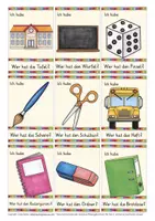 Vorschau - Stationenlernen - Ich habe ... Wer hat ...? Schule und Schulsachen Spiel - Seite 3