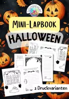 Vorschau - Mal- und Bastelvorlagen - Mini-Lapbook - Halloween 02 - Deckblatt