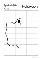 Vorschau - Mal- und Bastelvorlagen - Symmetrie - Halloween - Seite 1