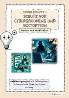 Vorschau - Arbeitsblätter - Sicher im Netz - Schutz vor Cybergrooming und Sextortion - Deckblatt