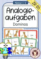 Vorschau - Unterrichtsreihen - Analogieaufgaben bis 20 – Domino Mathe Grundschule (Addition & Subtraktion Klasse 1/2) - Deckblatt