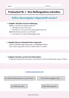 Vorschau - Arbeitsblätter - Probearbeit_Argumentation zum Thema "Hausaufgaben" (+ differenzierte Aufgabenstellungen) - Seite 3