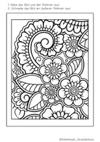 Vorschau - Mal- und Bastelvorlagen - Blumen - Mandala - Ausmalbilder - Seite 1