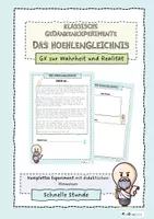 Vorschau - Arbeitsblätter - GX das Höhlengleichnis ein Gedankenexperiment - Deckblatt