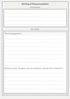 Vorschau - Arbeitsblätter - Writing a Characterisation - Merkblatt + Schreibvorlage - Seite 1