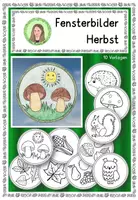 Vorschau - Mal- und Bastelvorlagen - Fensterbilder "Herbst" - Deckblatt