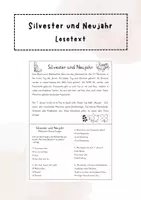 Vorschau - Text - Silvester und Neujahr: Lesetext mit Multiple Choice Fragen - Deckblatt