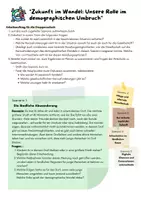 Vorschau - Arbeitsblätter - Arbeitsblatt Demographischer Wandel - Szenarien - Seite 1