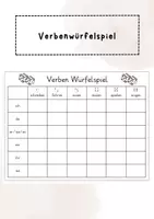 Vorschau - Arbeitsblätter - Verben: Würfelspiel - Deckblatt