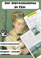 Vorschau - Arbeitsblätter - Impressionismus im Film – Material mit Lückentexten und Erklärungen für 9.-12. Klasse - Deckblatt