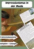 Vorschau - Arbeitsblätter - Impressionismus in der Musik: Merkmale, Komponisten und Einflüsse - Deckblatt