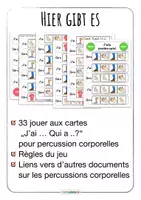 Aperçu - Jeux - Musique 🖐🏼 JEU de PERCUSSION CORPORELLE 🖐🏼 J'ai - Qui a - Page 1