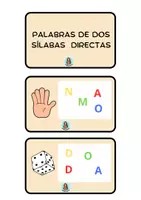 Vista previa - Refuerzo / NEE / Materiales de apoyo - Crayones de Palabras de Dos Sílabas🖍️ - Portada