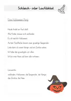 Vorschau - Arbeitsblätter - Halloween Schleich- oder Laufdiktat mit 5 Geschichten - Seite 1