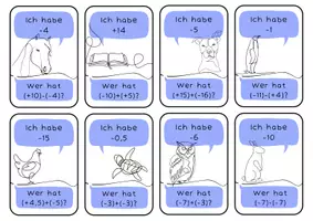 Vorschau - Spiele - Ich habe, Wer hat? Addition und Subtraktion - Seite 2