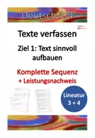 Vorschau - Unterrichtsreihen - Texte verfassen: Sequenz zum Textaufbau + Leistungsnachweis - Deckblatt