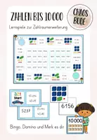 Vorschau - Spiele - Zahlenraum bis 10.000 - Lernspiele für die 4. Klasse - Deckblatt