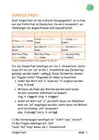 Vorschau - Merkblätter - Simple Past Info Sheet - Deckblatt