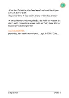 Vorschau - Merkblätter - Simple Past Info Sheet - Seite 1