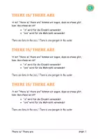 Vorschau - Merkblätter - There Is/ There Are Info Sheet - Deckblatt