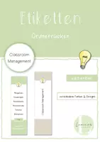 Vorschau - Fördermaterial/Inklusion - Etiketten Ordnerrücken (breit) - Classroom Management - Deckblatt