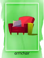 Vorschau - Bildkarten - In the living & bedroom - furniture flashcards, wimmelpictures, prepositions of place - Seite 3