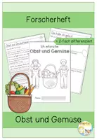 Vorschau - Unterrichtsreihen - Obst und Gemüse - Forscherheft - Deckblatt