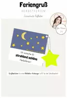 Vorschau - Anderer Materialtyp - Feriengruß: Strahlend schöne Herbstferien (Sicherheits-Reflektor) - Deckblatt