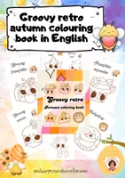 Vista previa - Manualidades / Dibujos para colorear - Groovy retro autumn colouring book in English - Portada