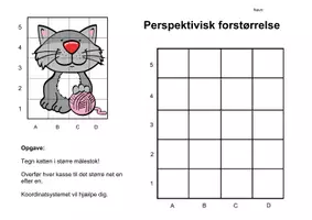 forhåndsvisning - Kunst: Arbejdsark med perspektivisk forstørrelse (PDF) - side 1