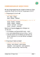 Vorschau - Merkblätter - Comparison of Adjectives Info Sheet - Deckblatt