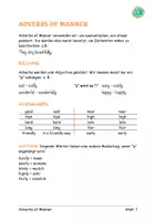Vorschau - Merkblätter - Adverbs of Manner Info Sheet - Deckblatt