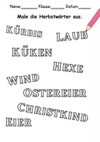 Vorschau - Arbeitsblätter - Materialpaket - Herbst Malen - DaZ/DaF/Kunst/Deutsch/Sachunterricht - Seite 3