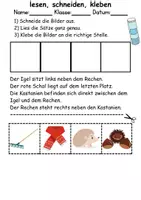 Vorschau - Arbeitsblätter - Herbst Leserätsel - Lesen, schneiden, kleben - DaZ/DaF, Deutsch, Sachunterricht - Seite 2